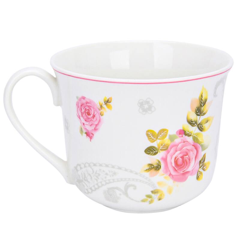 STP Goods 13.5 fl oz Rose Garden Tea Coffee Cup & Saucer - 13.5 fl oz