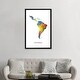 preview thumbnail 7 of 13, iCanvas "Latin America Map" by Michael Tompsett Framed