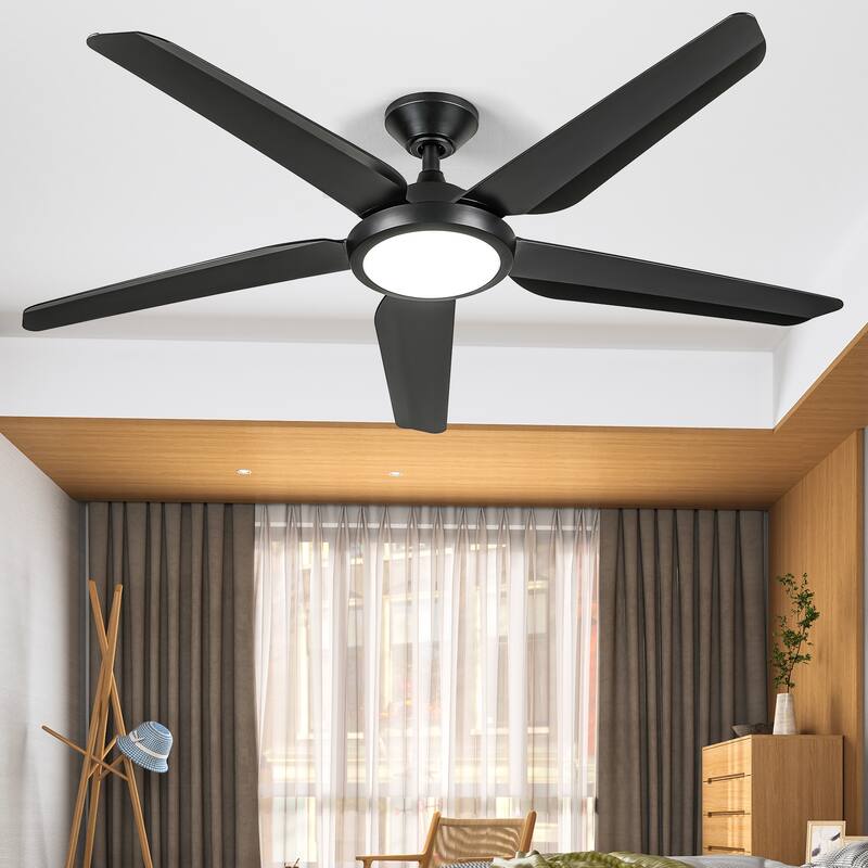 Moasis Ceiling Fan 54" Ceiling Fan 5 Blade Ceiling Fans Reversible 6 Speeds w/Quiet DC Motor