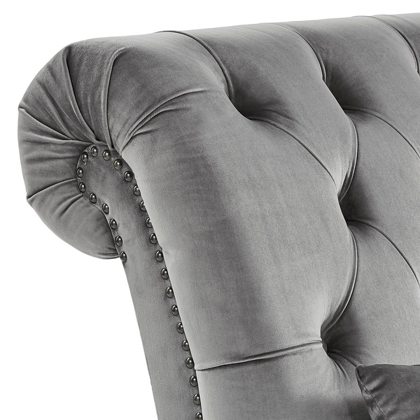 Oversized tufted chaise discount lounge