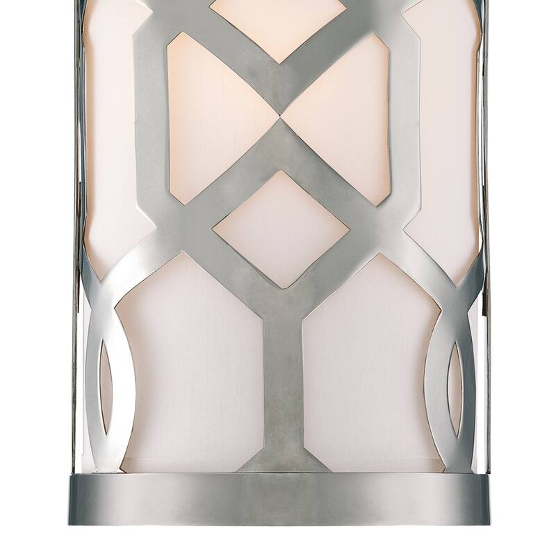 Libby Langdon for Crystorama Jennings 1 Light Polished Nickel Sconce - 6.5'' W x 12'' H x 4'' D