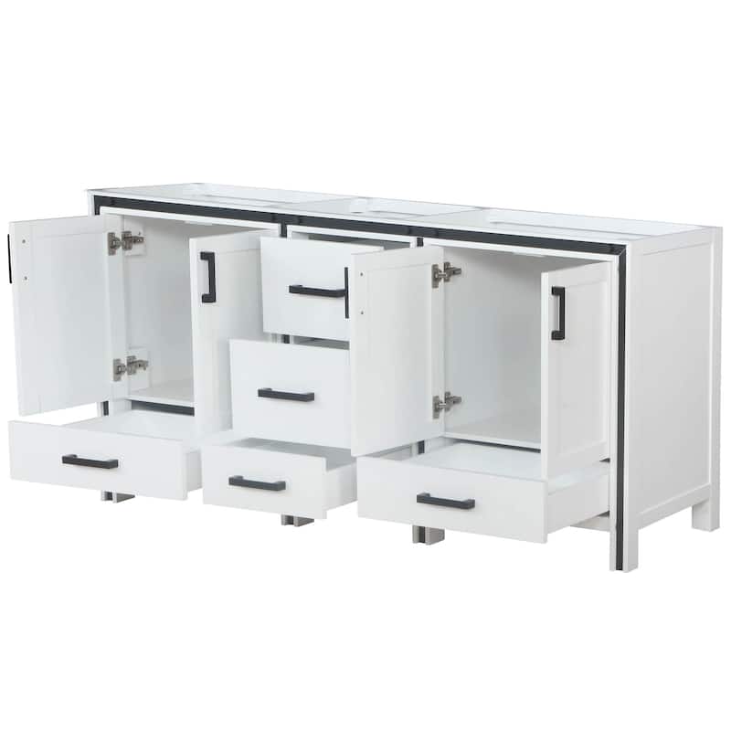 Lexora Ziva 72 inch Double Bathroom Vanity Only