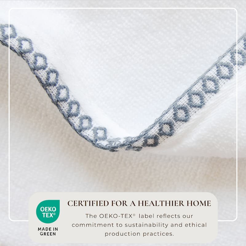 Linery & Co. Quick-Dry Cotton and Decorative Border Towel Set
