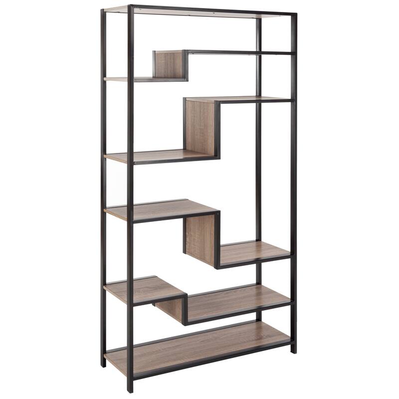 SAFAVIEH Corentine Light Brown/ Black Etagere - 31.5' x 11.8' x 61.8' - 32Wx12Dx62H