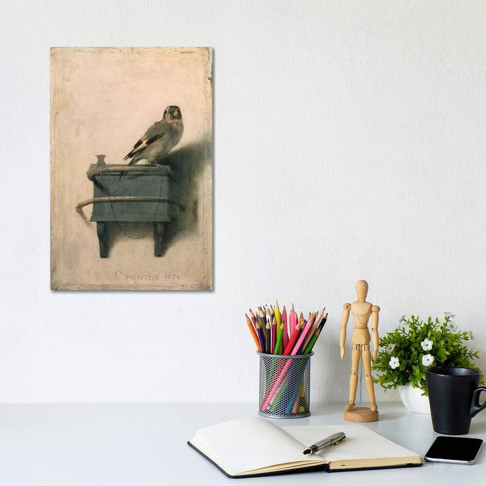 iCanvas "The Goldfinch, 1654 " by Carel Fabritius Canvas Print