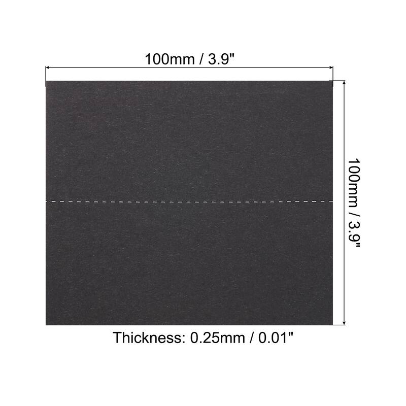 Table Name Place Cards,25Pcs Favor Decor Foldable Blank Card, Black