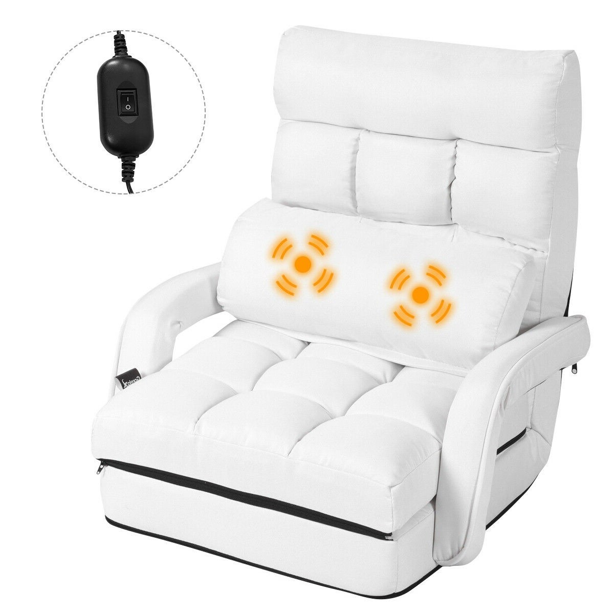 mini small sofa lazy leisure balcony foldable lounge chair floor folding with adjustable backrest comfortable bed single lounger sleeper seating cushions bay window chairs home office mattress meditat 