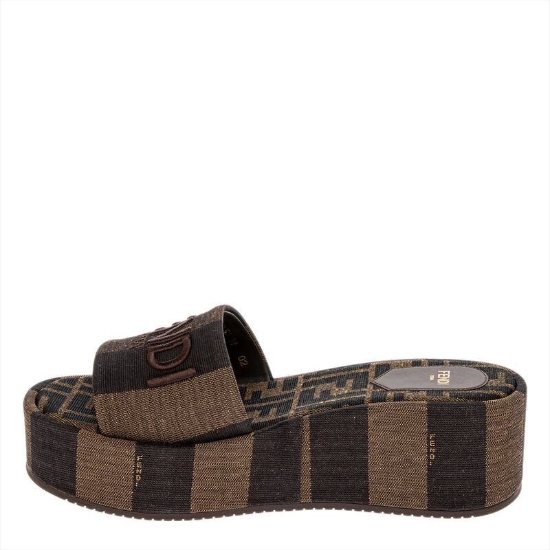 Fendi Sunshine Platform Slides - Overstock - 44131124