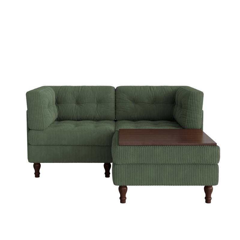 Oversized Sofa Corduroy Tufted Modular Sectional Set