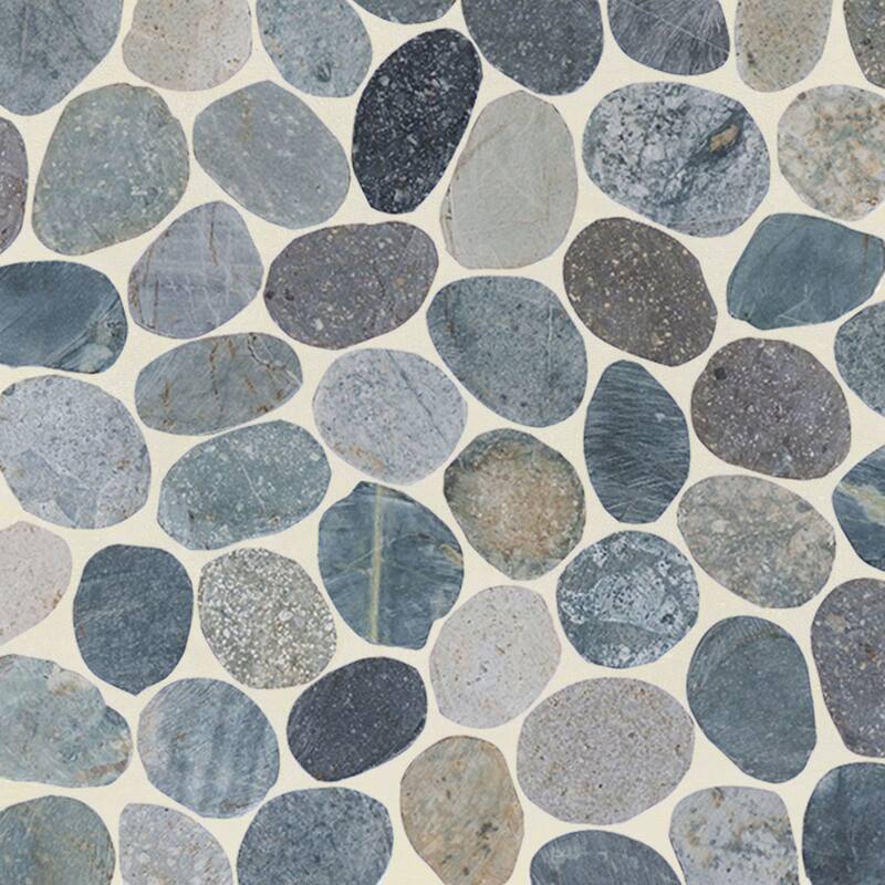 Toba Sliced Pebble Mosaic, Backsplash Kitchen Walls, Shower and Bathroom Floors 12" X 12" (5 Sqft per case) - Case (5 Tiles)