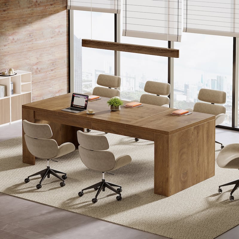 71" Conference Table, Executive Meeting Table, Office Business Desk Accent Meeting Table