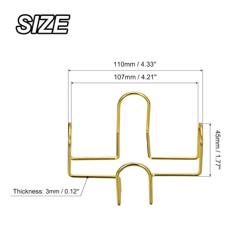 Coaster Holder, 2pcs 4" - for Both Round and Square, Holds 4 Coasters - 1.77" - Gold