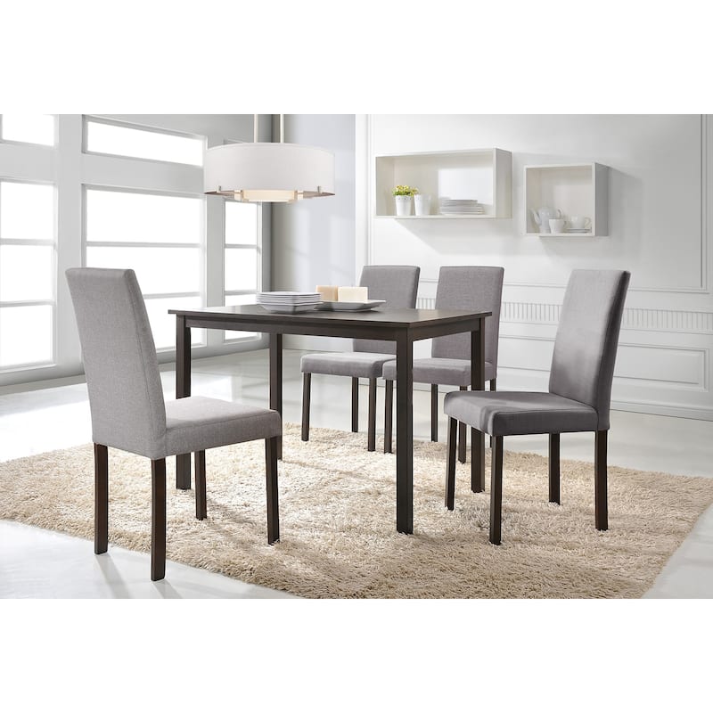 Porch & Den Devin Contemporary 5-piece Grey Fabric Upholstered Grid-tufting Dining Set