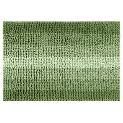 Contrasting Color Striped Bathroom Rugs, Non-Slip Plush Shaggy Bath Carpet, Bath Mats
