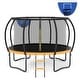 preview thumbnail 2 of 13, Trampoline Kids and Adults Outdoor Round Trampoline with Enclosure 12FT-With Backboard