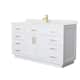 Option White / Giotto Quartz Top / Brushed Gold Hardware