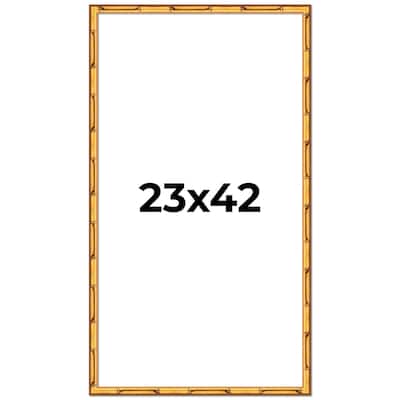 23x42 Frame Gold Bamboo Picture Frame Modern Photo Frame Includes UV Acrylic Shatter Guard Front Acid Free Foam Backing Board