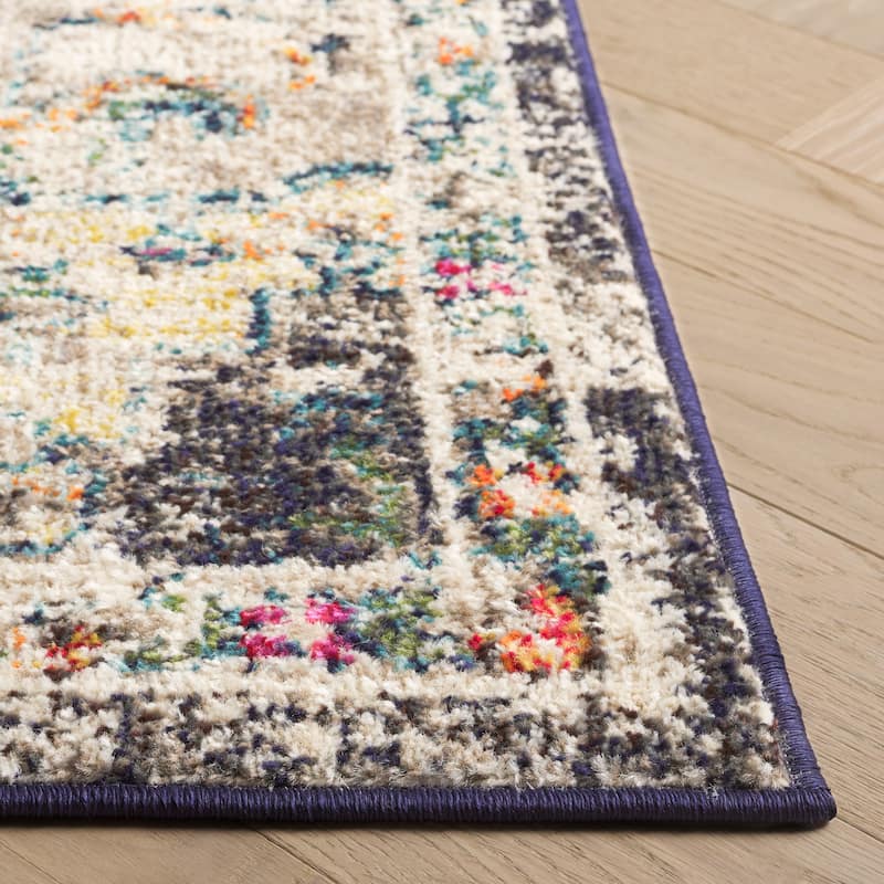 SAFAVIEH Madison Diederike Boho Medallion Distressed Rug