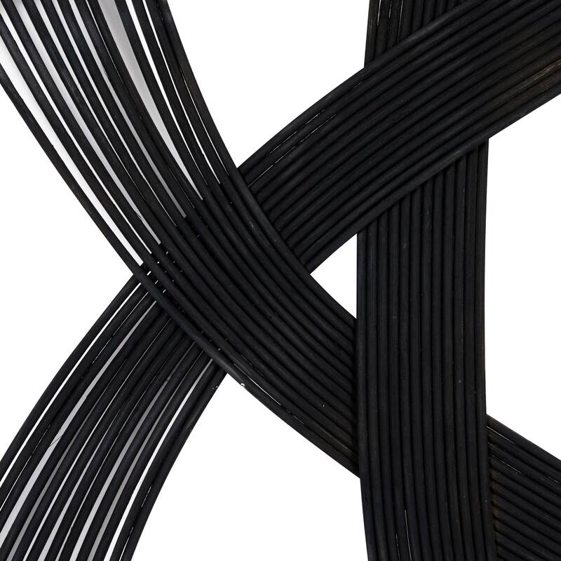 Wood Geometric Woven Wall Decor - Black - Roche River Decor