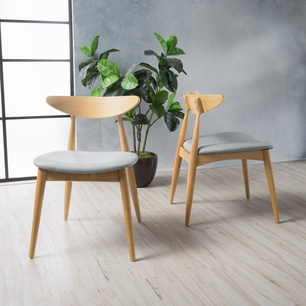 Barron Mid-Century Modern Dining Chairs (Set of 2) by Christopher Knight Home - 22.50" W x 19.75" L x 28.75" H