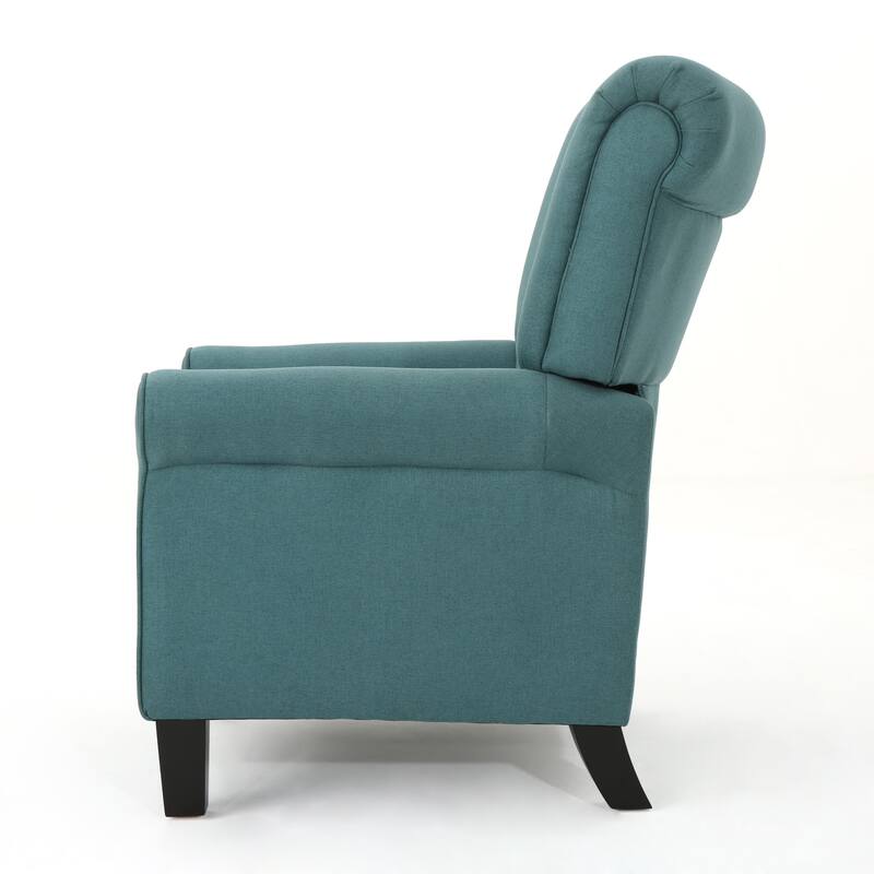 Roomfitters Manual Standard Recliner, Comfortable Lounge Chair for Living Room, Bedroom, Teal