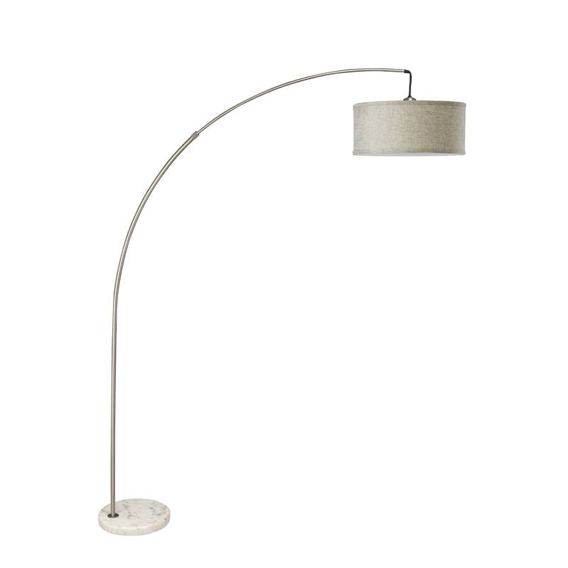 Silver Arch Floor Lamp with Shade