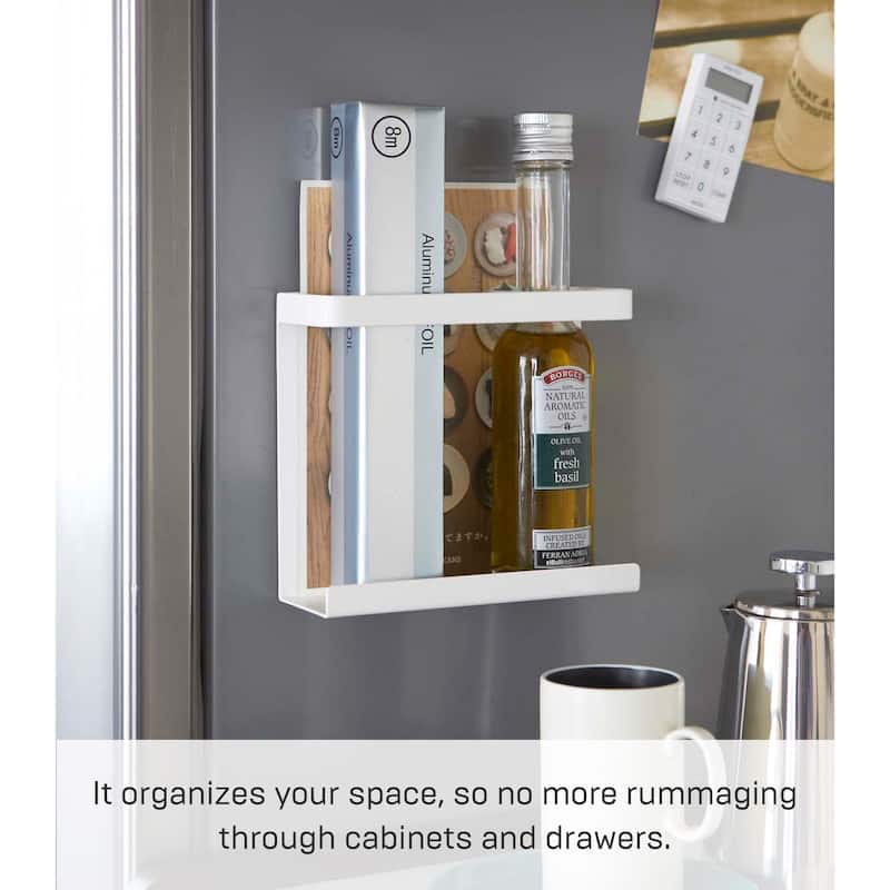 Yamazaki Home Magnetic Wrap Holder, Steel, Holds 2 lbs - L 3.1 x W 8 x H 6.1 inches