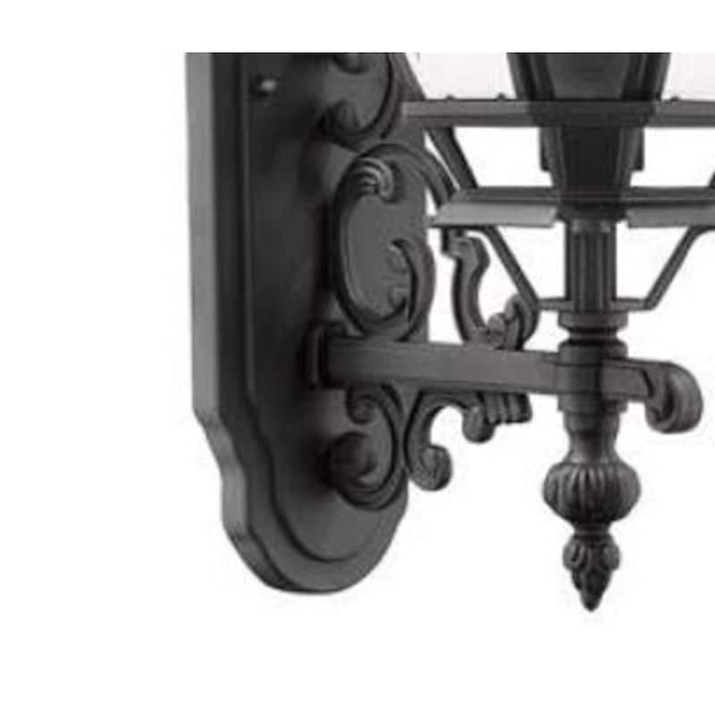 Rustic and Traditional 1 Light Outdoor Wall Light in Black