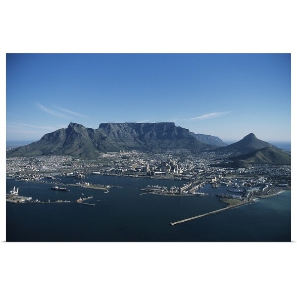 "Capetown, aerial view, South Africa" Poster Print
