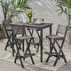 preview thumbnail 2 of 33, Polaris 45-inch 5-piece Outdoor Bar Table Set by Christopher Knight Home