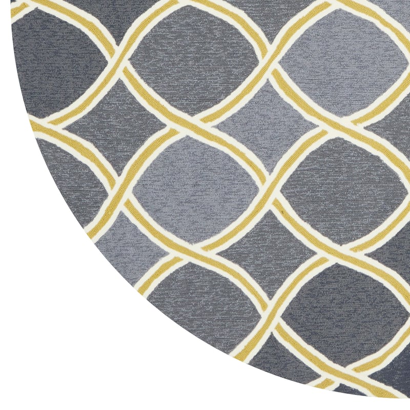 Alexander Home Capri Modern Trellis Hand-hooked Indoor/ Outdoor Rug
