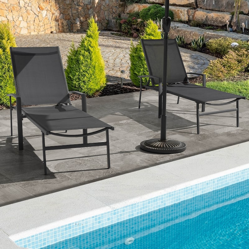 Outdoor 33 lb. Round Patio Umbrella Base, Polyethylene and Concrete