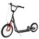 preview thumbnail 1 of 3, Adjustable Height Kick Scooter with Dual Braking System & Inflatable Tires for Smooth Rides - Black Black