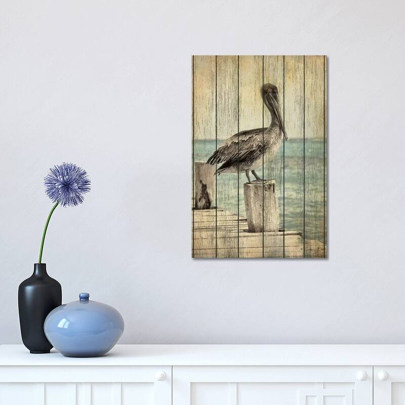 iCanvas "Vintage Pelican I" by Susan Ball Canvas Print - 18x12x1.5