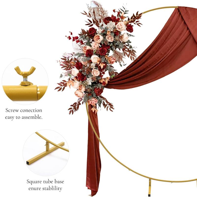 Metal Wedding Arch Backdrop Stand for Ceremony Birthday Party