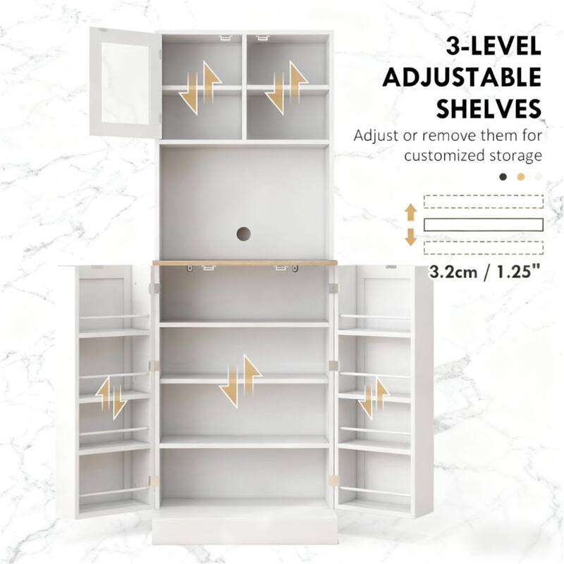 Microwave Cabinet,Tall Kitchen Pantry Cabinet,Kitchen Hutch