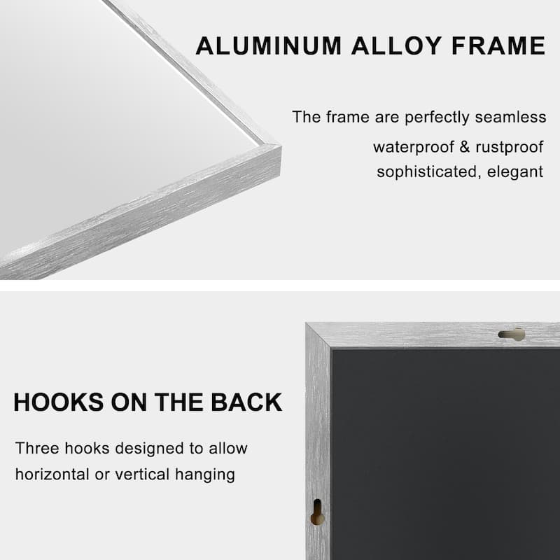 Rectangle Full Length Metal Floor Mirror Wall Mounted Mirror