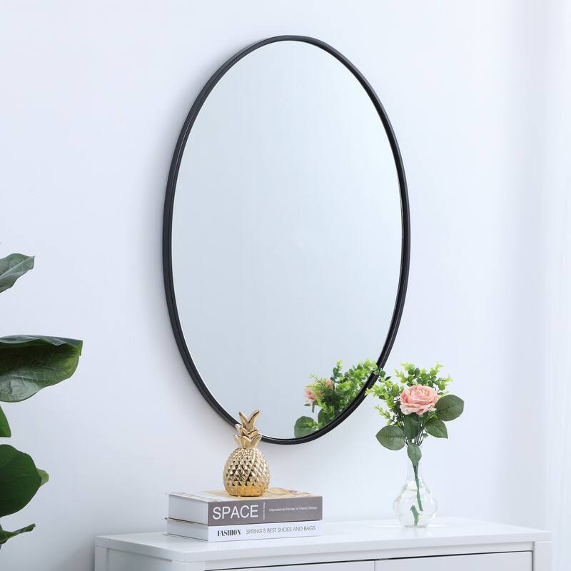 Carson Carrington Labbemala Metal Frame Oval Mirror