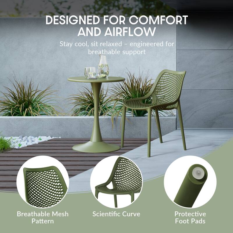 Frond and Form 2-Person Outdoor Round Dining Set