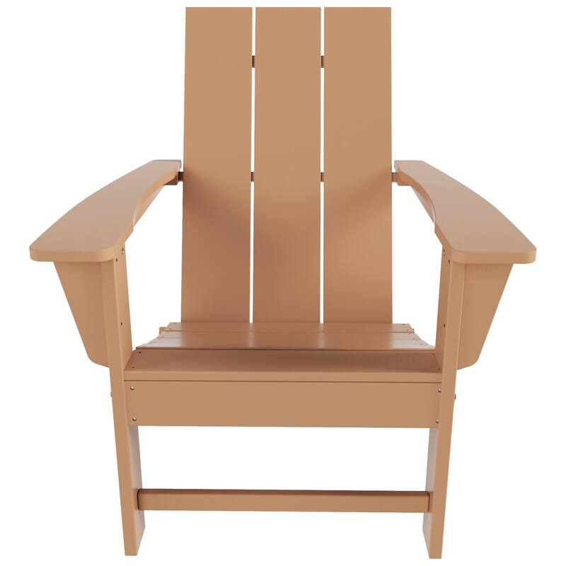 Shoreside Modern Poly Folding Eco-Friendly All Weather Adirondack Chair (Set of 8)
