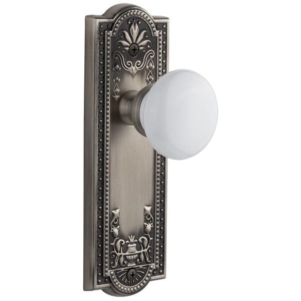 Grandeur PARHYD_SD_NA Parthenon Solid Brass Rose Single Dummy Door Knob with Hyde Park Knob