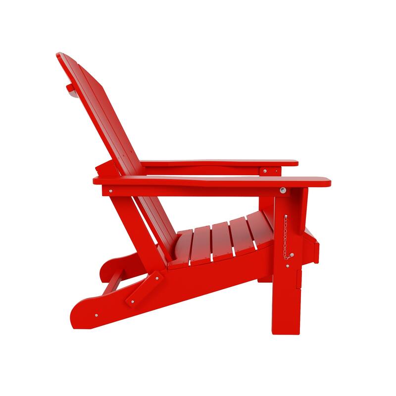 POLYTRENDS Laguna Folding Poly Eco-Friendly All Weather Outdoor Adirondack Chair