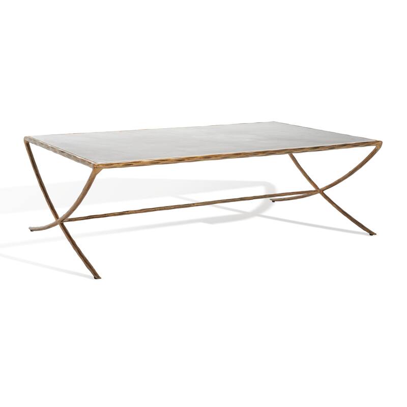 SAFAVIEH Couture Italia Rectangle Metal Coffee Table - 48 In. W x 28 In. D x 15 In. H - 48"W x 28"D x 15"H