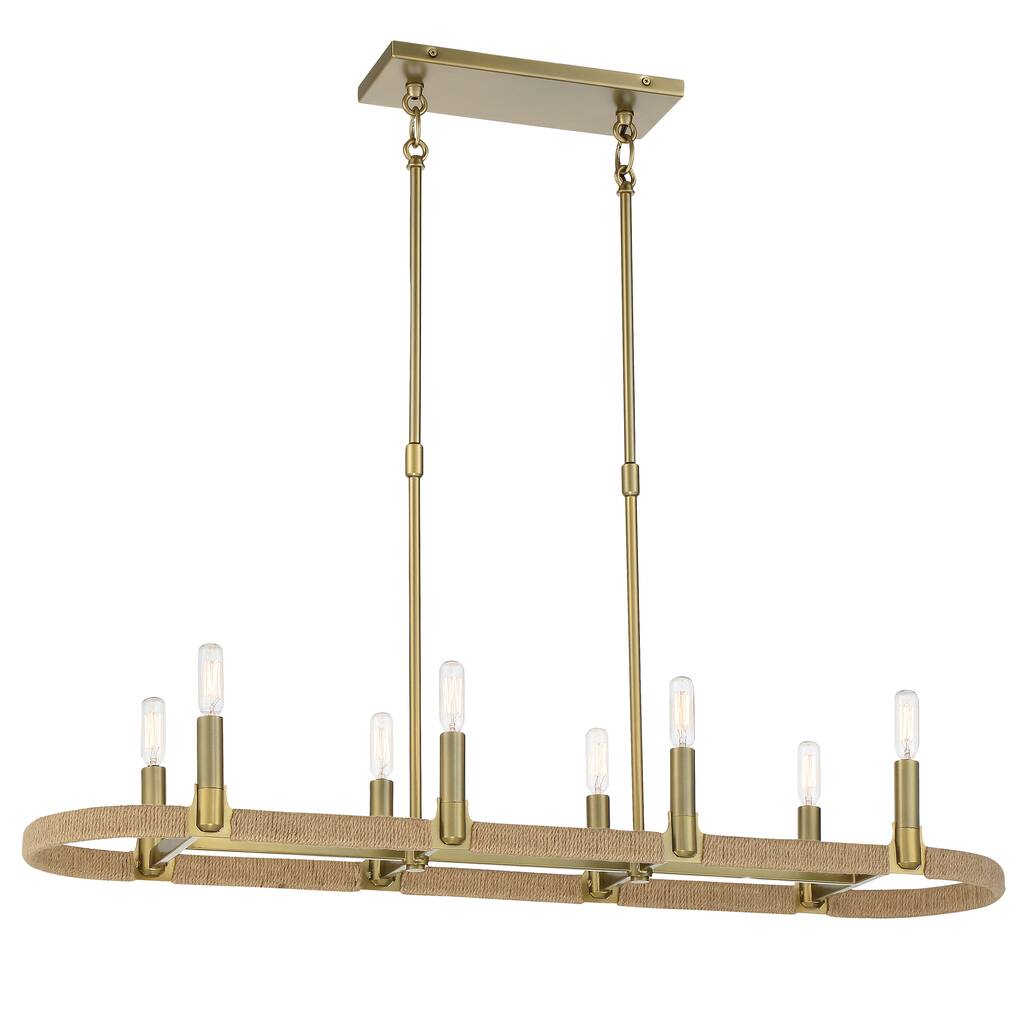 Lavery Windward Passage Soft Brass 8 Light Island