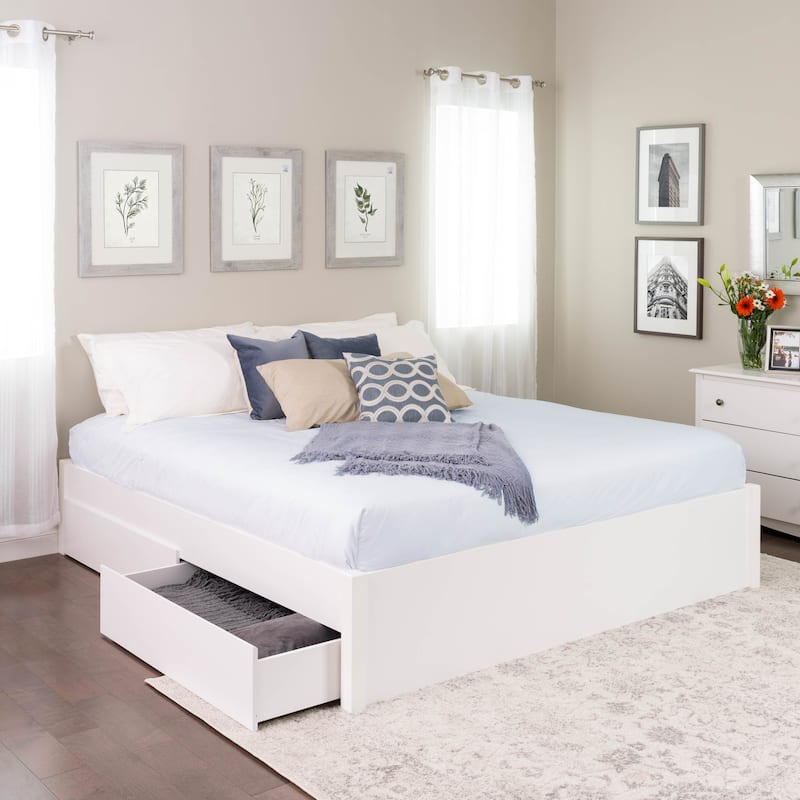 Prepac King 4-post Platform Bed with Optional Drawers