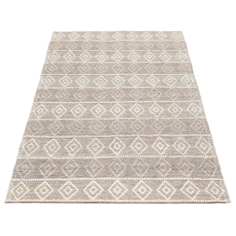 ECARPETGALLERY Braid weave Sienna Brown Wool Rug - 5'2 x 8'8