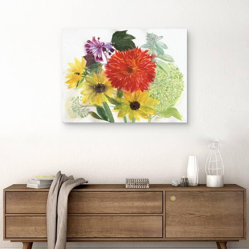 Red Flower by Maret Hensick Canvas Art Print