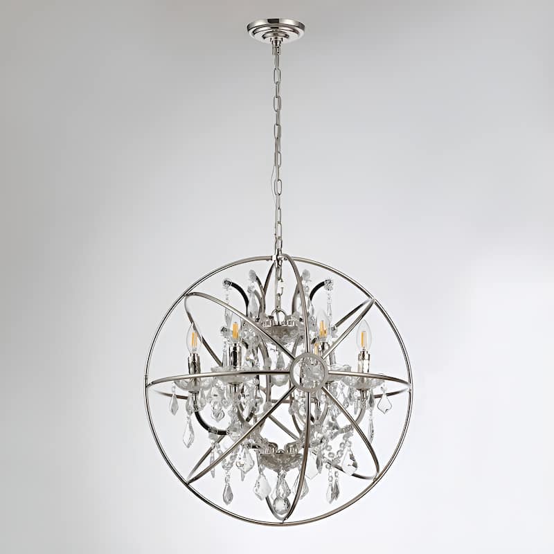 24" Light Orbed Candelabra Chandelier Pendant Rustic Lamp Antique Atom