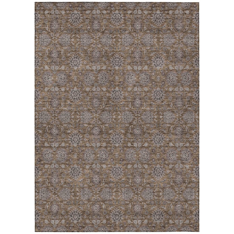HomeRoots Floral Transitional Rectangle Outdoor Rug