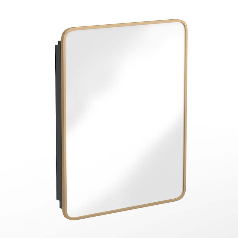 Recessed Bathroom Medicine Cabinet with Beveled Mirror - 24"W x 4"D x 29.75"H